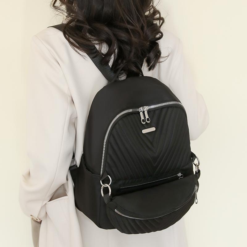 Student Solid Color Backpack Short-Distance Travel Bag Women's Bag