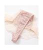 Peach John Nice Body Floating Pink Sizes Smooth to the Stretchy Fit Thong, Flower, Beige, M/L, T-Back Lace, Sheer, Touch,