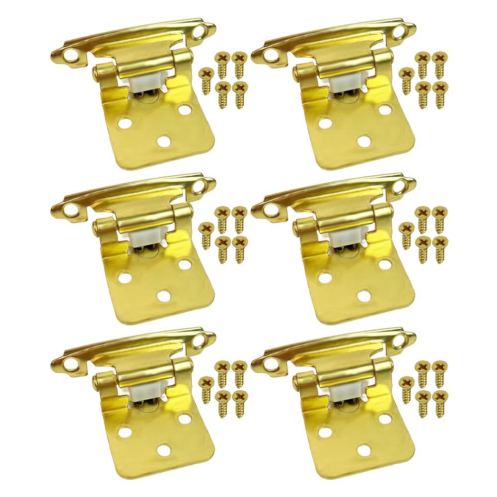 Metal Cabinet Hinges with Self Closing Feature 6 Pack for 38 Inset Cabinets Enhancing Home Cabinet Functionality