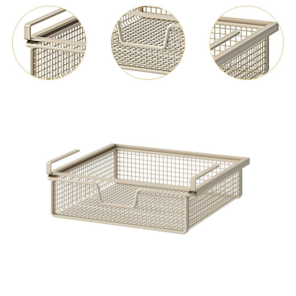 Underwear Organizer Drawer Style Carbon Steel Sliding Drawer Storage Basket for Closet Shelf Bedroom