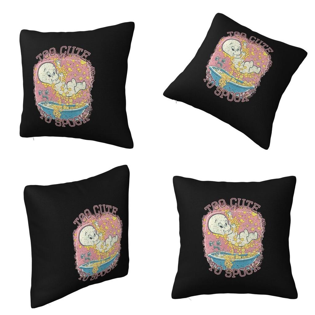 The Friendly Ghost Casper  Square Pillowcase Cushion Cover Pillow Case Throw Pillow Cover for Home Bedroom Car