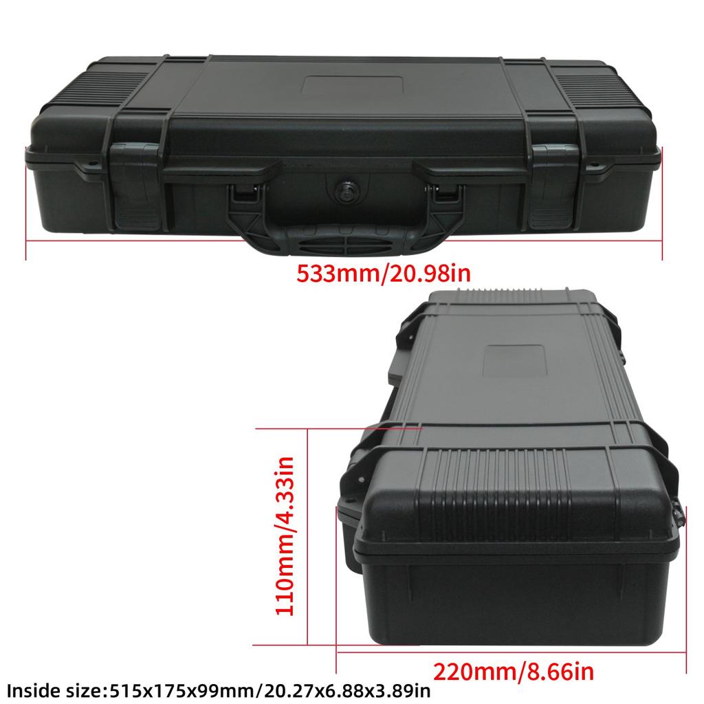Waterproof Hard Shell PP Suitcase Portable Wear-Resistant Shockproof Sponge Storage Box, Camera Sealed Safety Instrument Toolbox