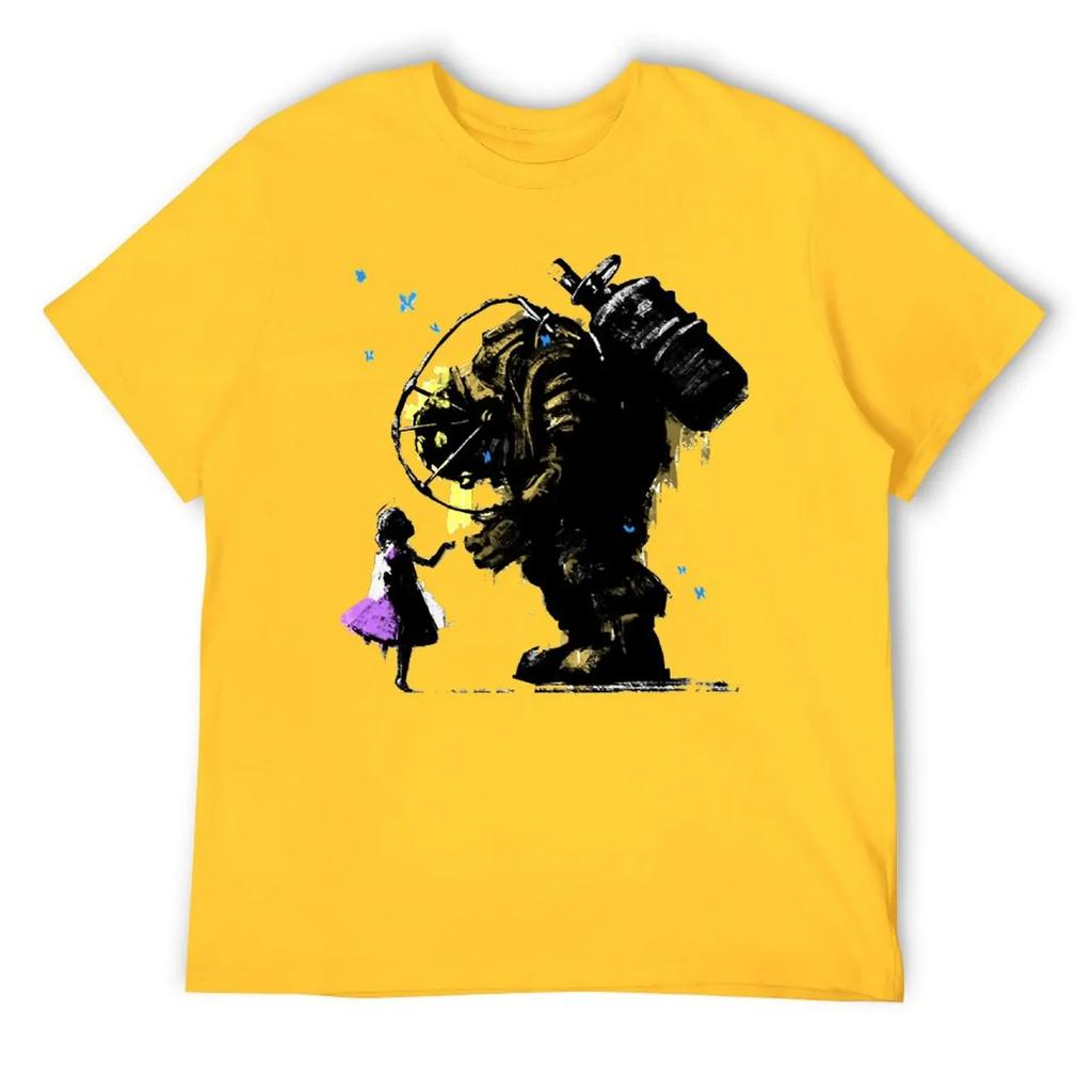 Bioshock Ll Always Protect You Essentia T-shirt Round Neck Movement Funny Joke Top Tee Novelty Travel Eur Size