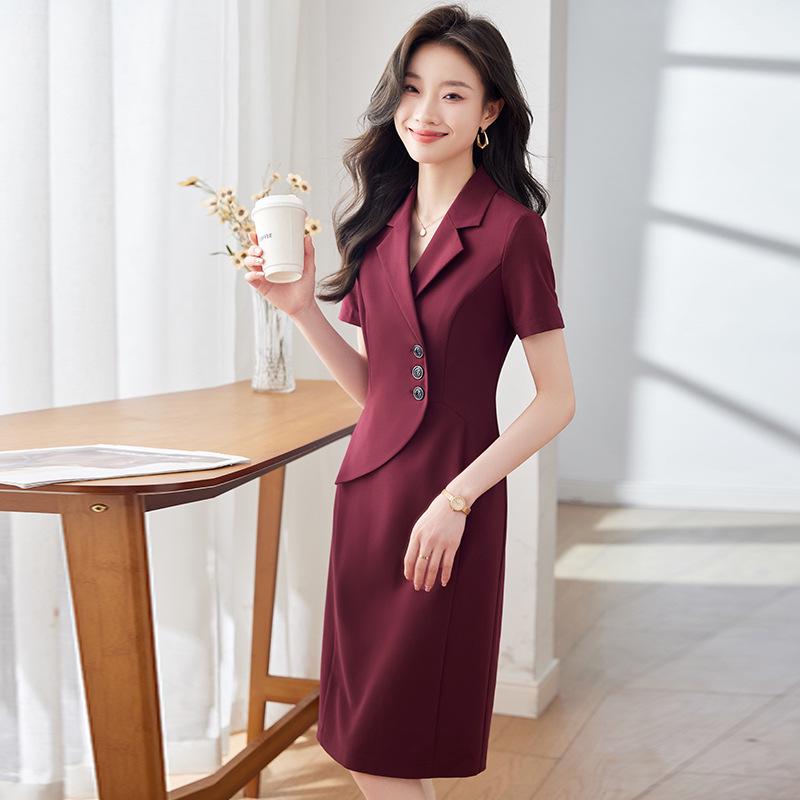 2024 Summer Women's Mid-Length Slimming Skirt Suit