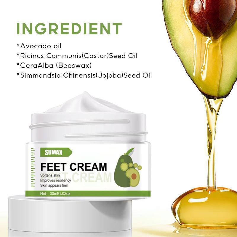Avocado Foot Cream 30ml Mooth Delicate Radiant and Translucent Rapid Absorption of Skin Retinol Anti Aging Serum