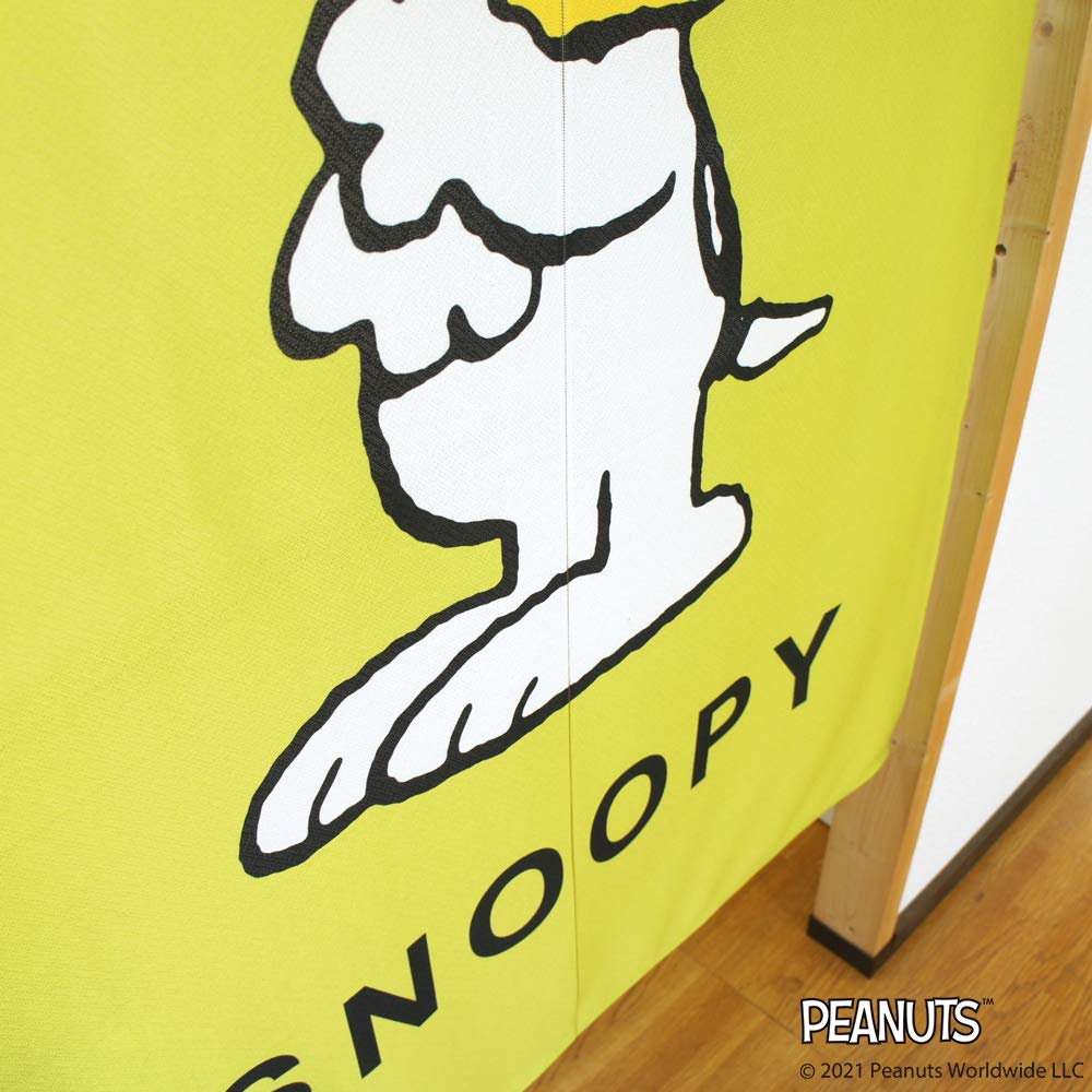 Noren Kobo Noren Snoopy PEANUTS SNOOPY Width 85cm x Length HUG 93866 Curtain, Print, Half-Length Curtain, 150cm,