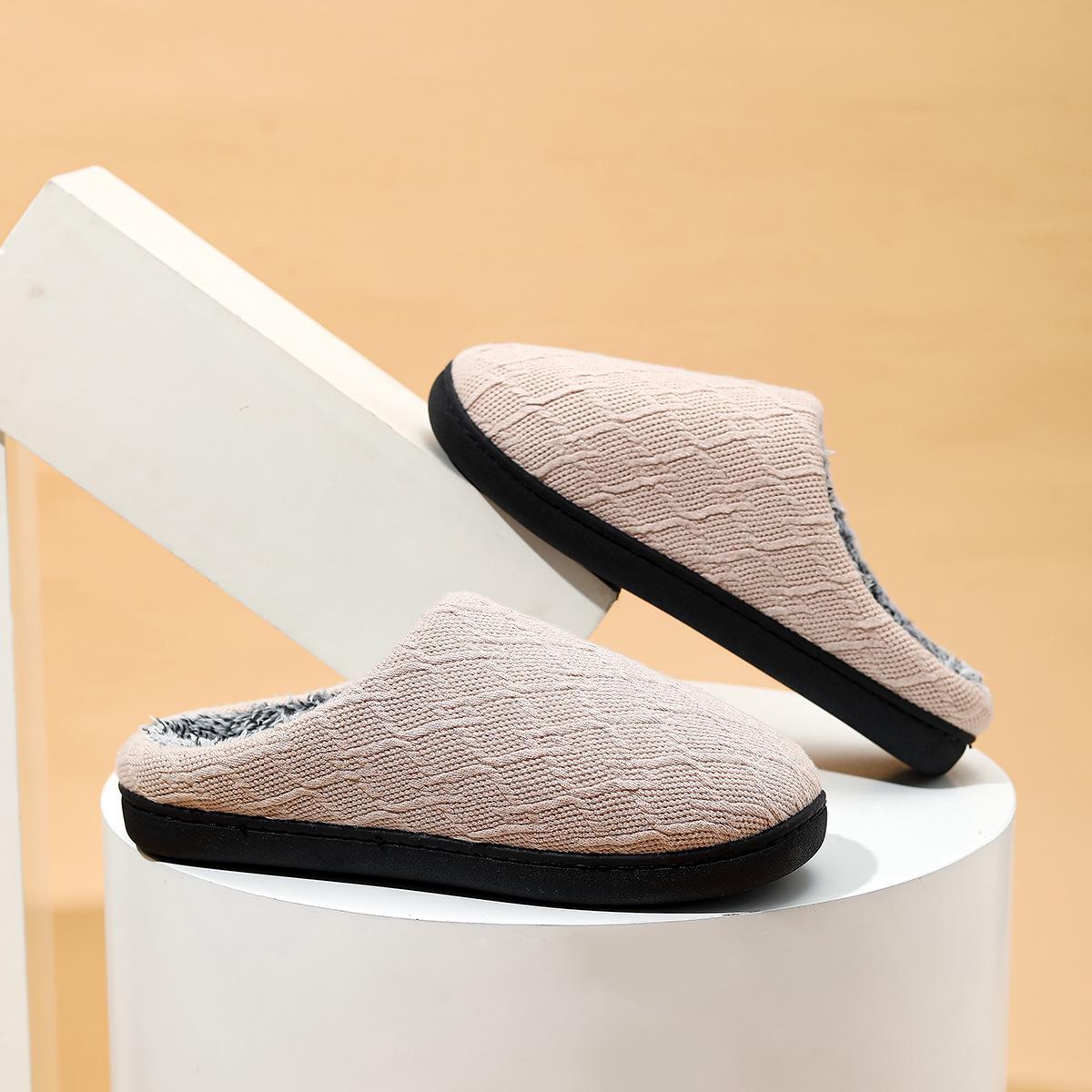 

Теплые нескользящие хлопковые тапочки для пар - плюс бархат, утолщенные, для осени/зимы 36-37