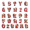 26 Letters Christmas Ornaments Personalized Santa Claus Monogram Initial Letter Xmas Tree Pendant for Tree DIY Craft Home Decor