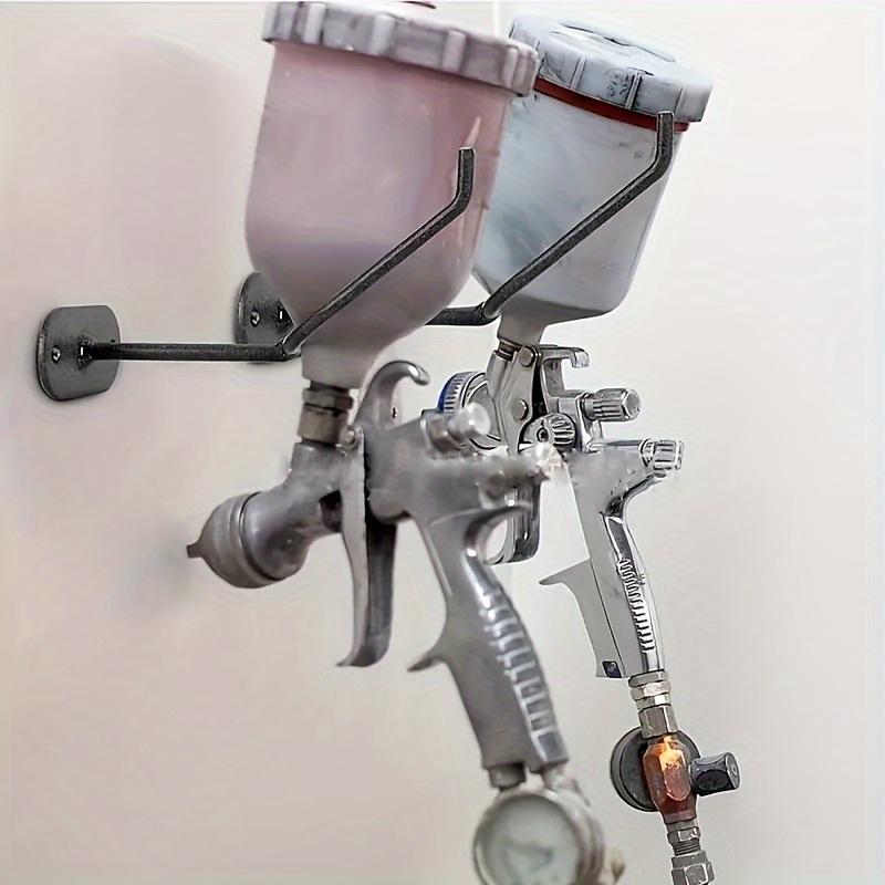 1pc/2pcs Heavy-Duty Metal Wall-Mounted Gravity Feed Gun Hooks - Iron Spray Gun Holders for Secure Storage & Easy Gun Accessories