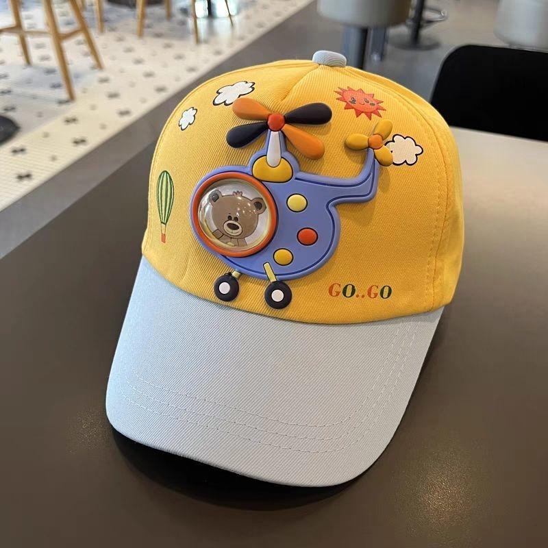 Cartoon Car Print Baby Baseball Hat Fashion Patchwork Sunshade Duck Tongue Cap Boy Girl Kids Casual Outdoor Peaked Hat