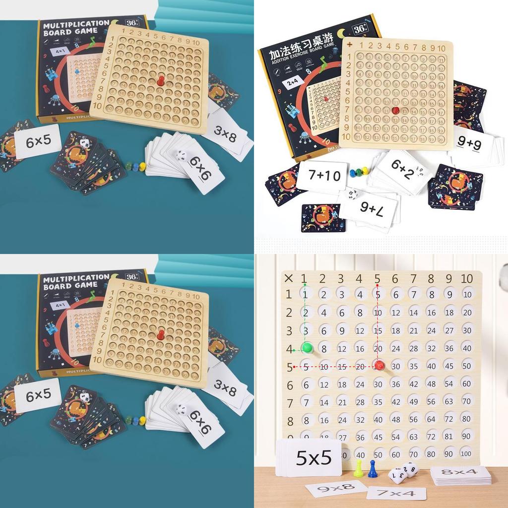Wooden Multiplication Table Educational Toy For Kids Learning Math Skills And Mental Arithmetic