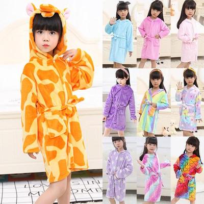 Kigurumi Jednorožec Děti s kapucí Dívčí Župany Dětské duhové Župan do vany Zvířátko Pro chlapce Dívky Pyžama Noční košile Dětské Povlečení Kreslená zvířátka Pyžama