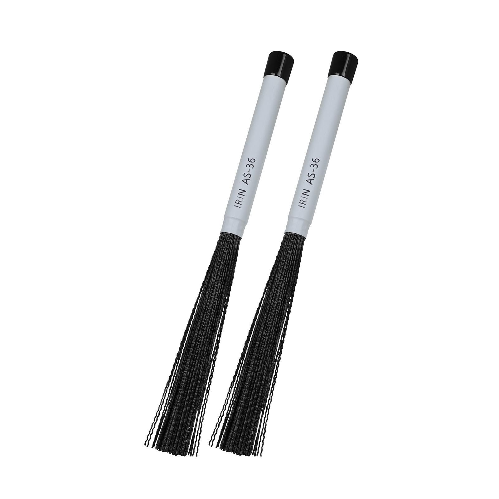 IRIN 1 Pair Drum Brushes Drumstick AS-36 Nylon Wire Jazz Drum Sticks Brushes Rod Percussion Instrument Accessories Parts черный серый
