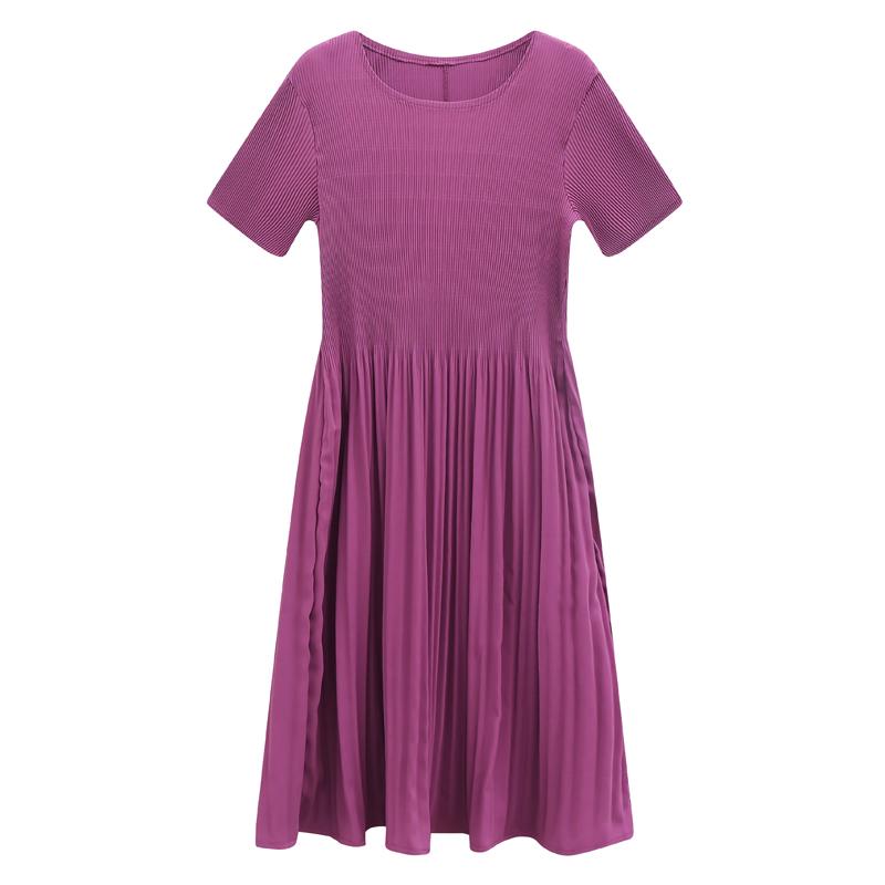 Elegante Chiffon-Kleider für Damen in Übergröße, schmale Kurzarm-Kleider, lange Vintage-Kleider, weibliche Sommerkleidung