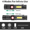 3 in 1 Flashlight, USB Rechargeable LED Light, Zoom Magnet, 4 Modes COB Waterproof Work Light for Various Uses (1pcs)