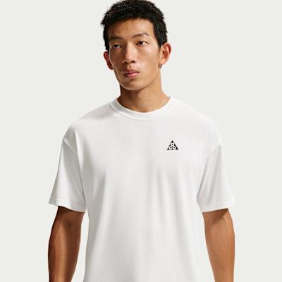 Nike ACG Quick Dry T Shirts Men s Mountain Peak White Crew Neck Modera S