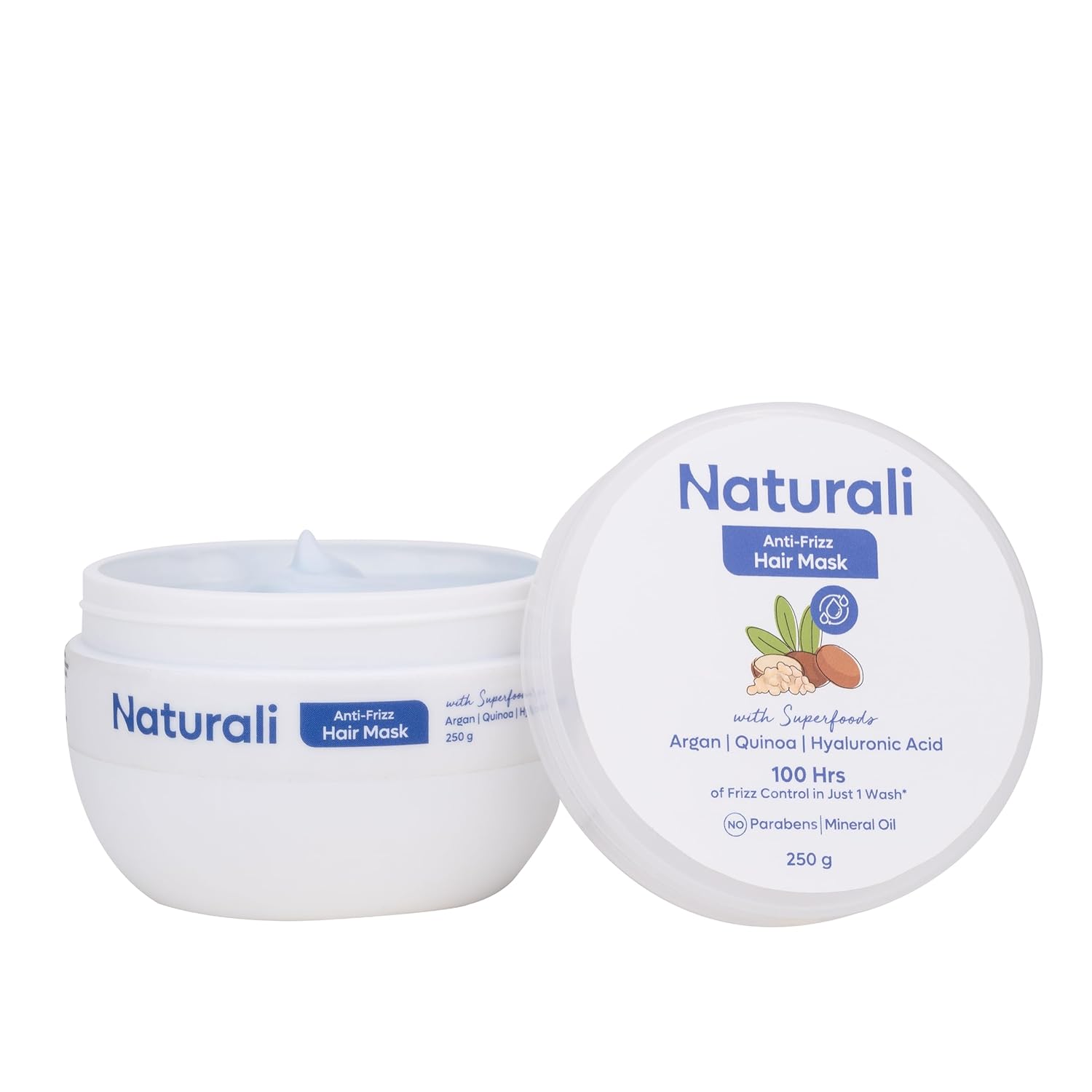 

Naturali Anti Frizz Hair Mask 250 g Deep Nourishment Smooth Shine Hydrating Weekly Care For Dry Frizzy Hair Unisex