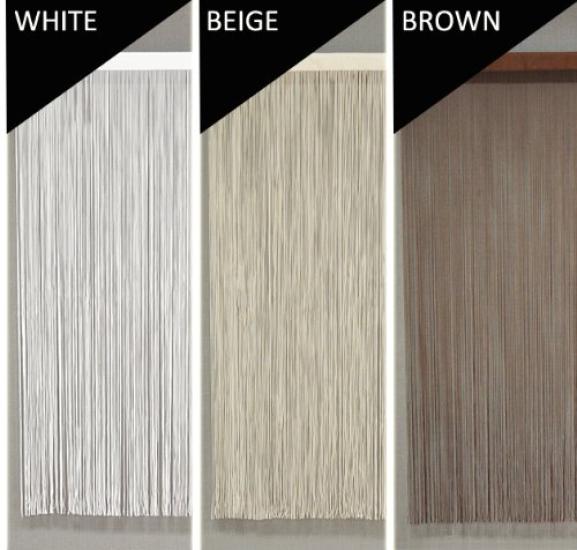 Cortinas de Cuerda Hechas en Japón 85cm Ancho x 170cm Kaei-lace Corte Libre (Aprox.. Largo), Beige, ns1005-170-BE