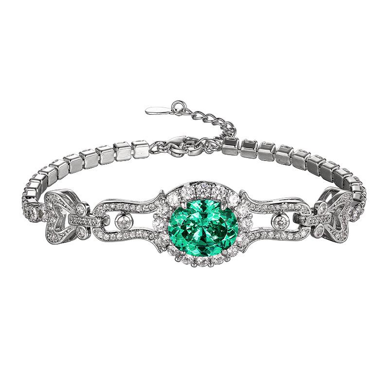 Jewelry Retro Simulation Colored Treasure Egg-Shaped Temperament Bracelet Jewelry Women 10 * 12