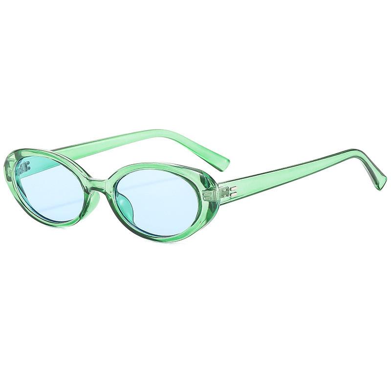 Vintage Oval Sunglasses With Uv400 Protection For Fashionable Summer Outings StyleI