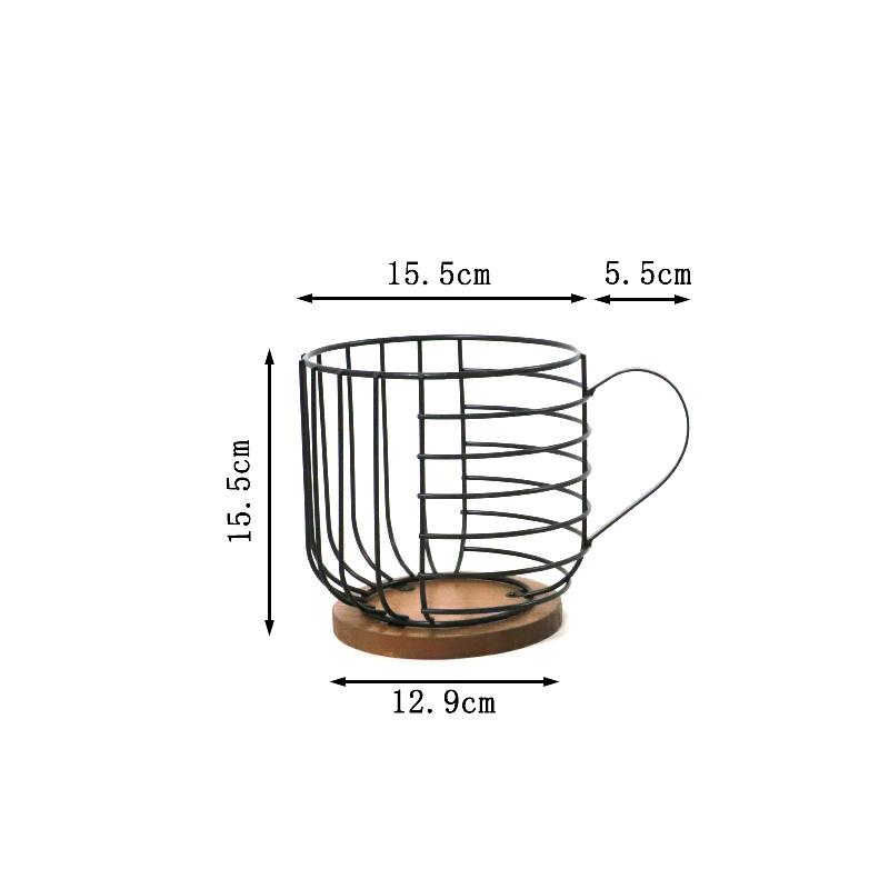 Nordic INS Metal Storage Basket with Lid Handle, Coffee Capsule Fruit Snack Organizer