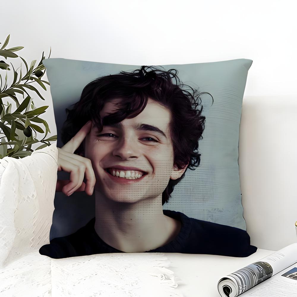 Junger Schauspieler Star T-Timothee C-Chalamet Kissenbezug Leinenkissenbezug Sofa Heimdeko Kissenbezug Kissenhülle