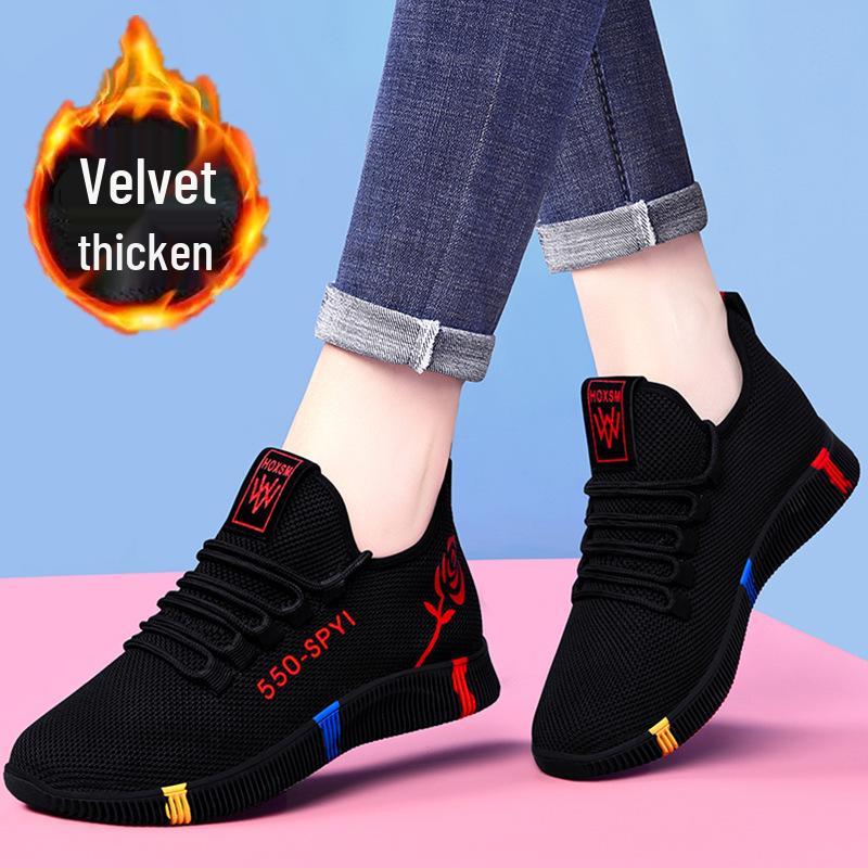 Women's Korean Style Casual Breathable Cloth Low-Top Sneakers for Work, Dance, and Streetwear