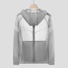 Summer Sunscreen Clothes Men's Loose Breathable Thin Hooded Jacket Outdoor Sports Skin Clothes Quick-drying Ice Silk Top