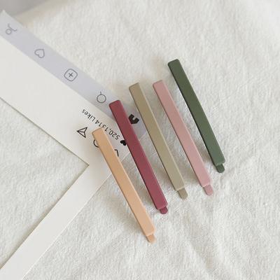 Simple Fashion Hair Side Clip Women Girls Basic Bangs Fixed Hairpin Candy Color Matte Hair Accessories