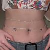 Silver Butterfly Double Layer Waist Chain