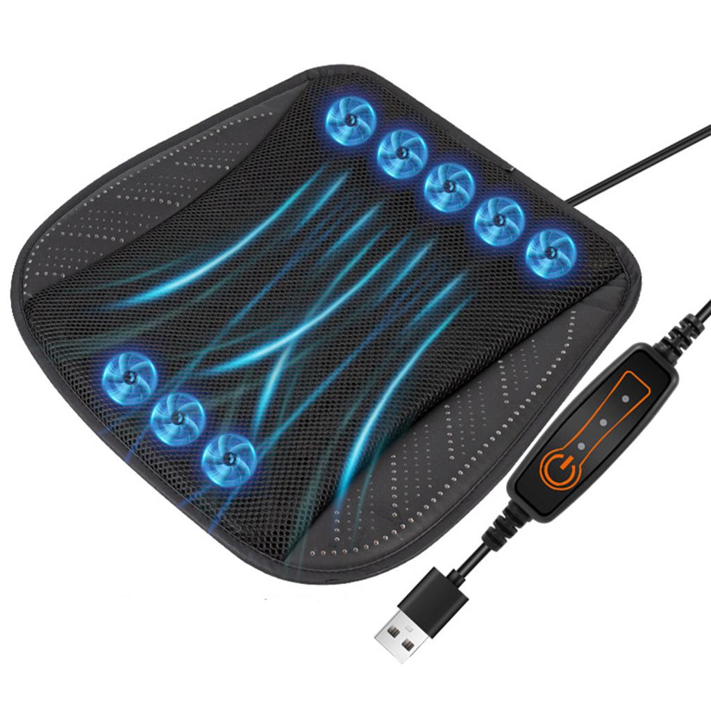 Univerzální letní chladicí podložka na autosedačku s USB ventilátorem Rychlé proudění Větrání Chlazení sedadla Refrigerované autosedadlo