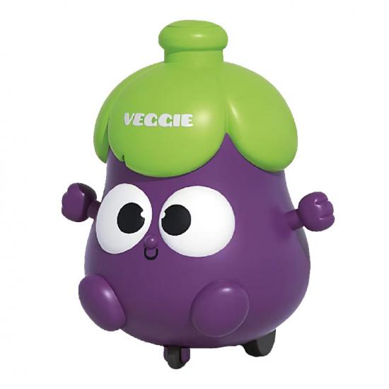 

Children s Toy Fun Mini Press Vegetable Car Parent-Child Interactive Fruit Sliding Educational Toy Press Car Toy Purple