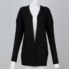 Women's Solid Color Pocket Mid Length Knit Cardigan Jacket Sweater