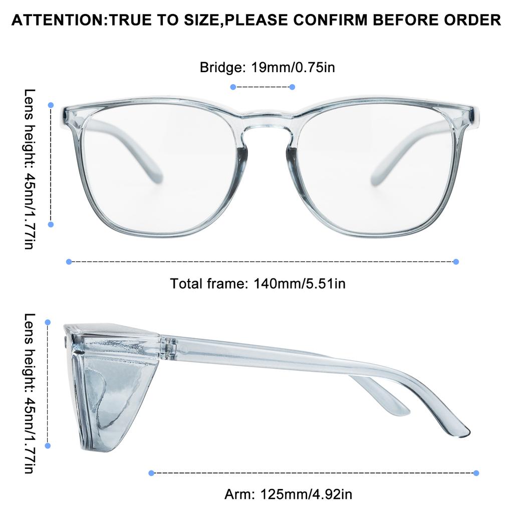 2PCS Multi-coloured PC Anti-flecking Pollen Goggles Men's and Women's Sunglasses Anti-blue Light Radiation Glasses