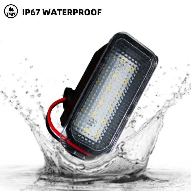 2pcs Car LED License Lamp For Ford Kuga S MAX Mondeo MK4 MK5 MK2 Fiesta JA8 For C-MAX For Galaxy WA6 For Kuga