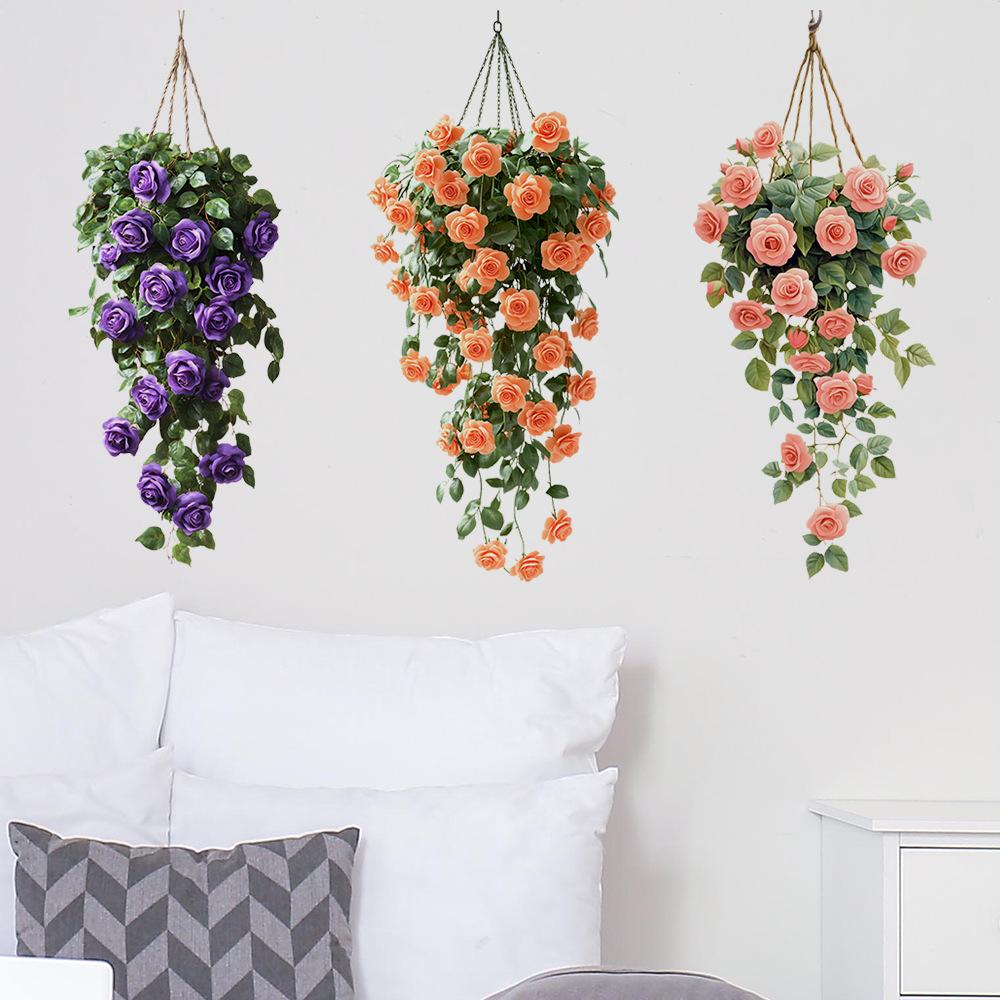 

Watercolor Flower Butterfly Bedroom Living Room Entrance Decoration Beautification Wall Sticker Self-adhesive 40x60cm
