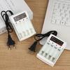 4 Slot AA AAA 1.2V Battery Charger with Independent Charging EU US Plug for Household Electronics and Travel Convenience