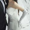 Full Finger Beaded Bridal Gloves Long Satin Gloves Sunscreen Wedding Gloves  Wedding