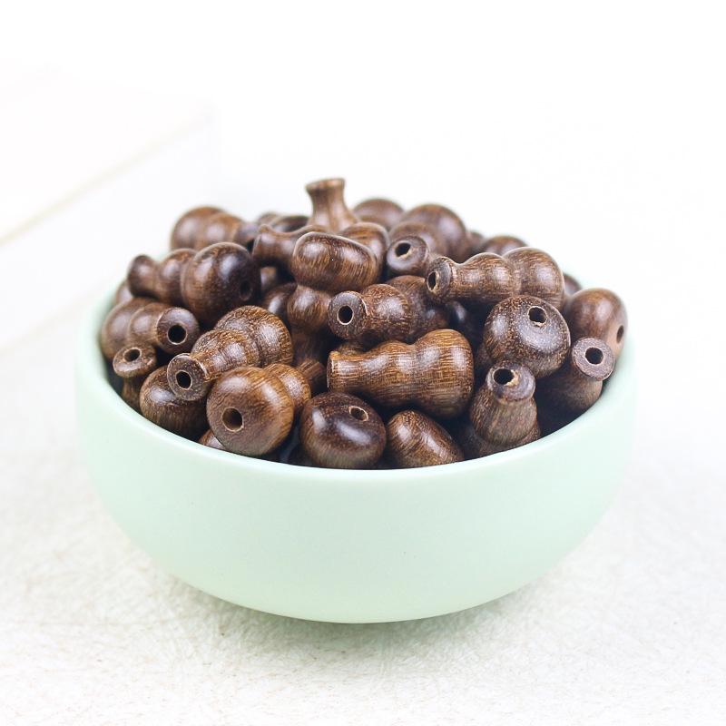 Golden Sandalwood Small Gourd Buddhist Beads 10x15MM - Wenwan DIY Accessories Pendant Disciple Beads Jewelry.