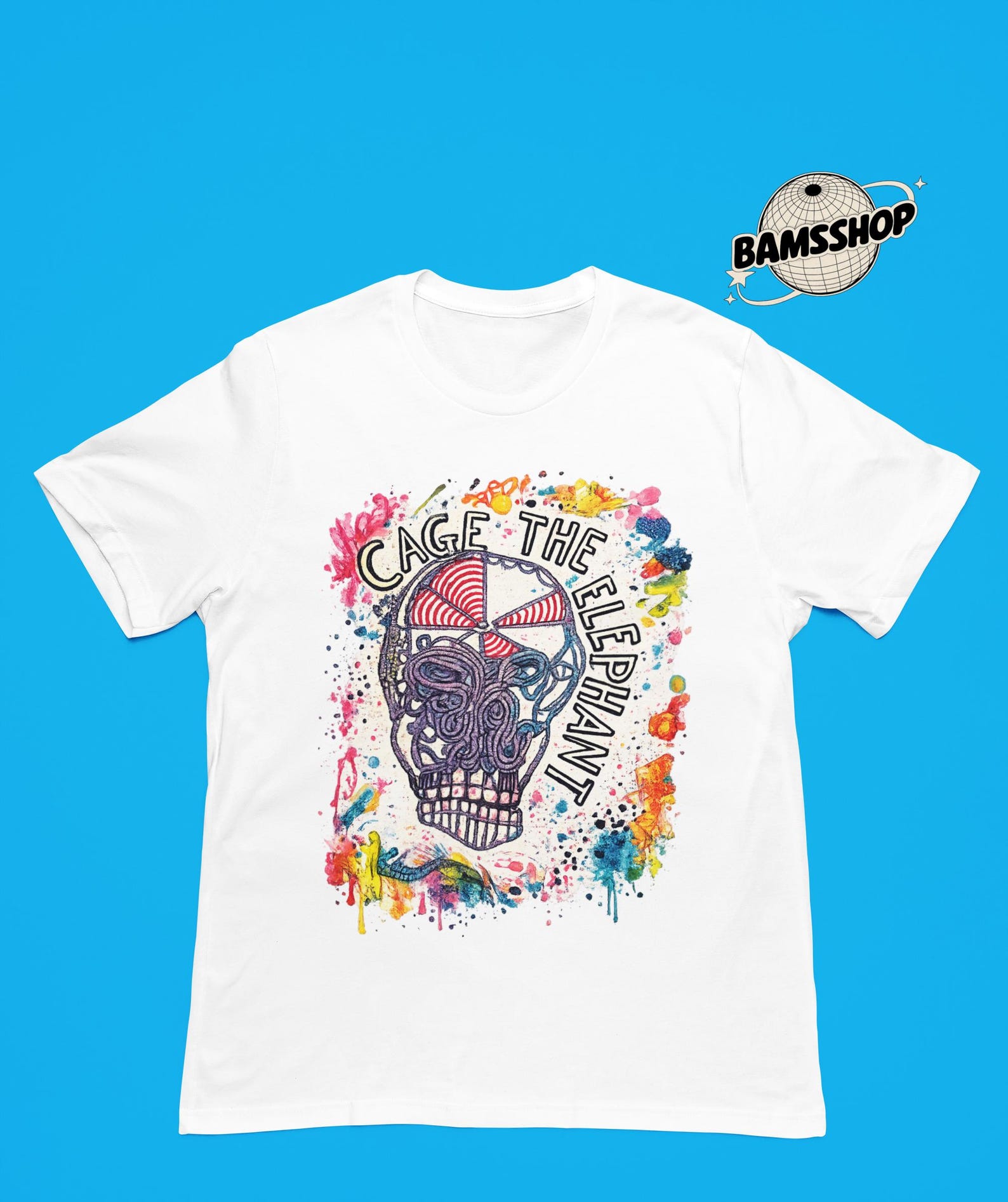 Cage the Elephant T-Shirt, Rock Band Music Merch Shirt, Retro 90s Personalized Casual T-Shirt 4XL