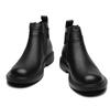 Men'S Boots Round Head Zipper Leather Chelsea Boots Korean Version Retro Ankle Warm Boots Men British Style M920