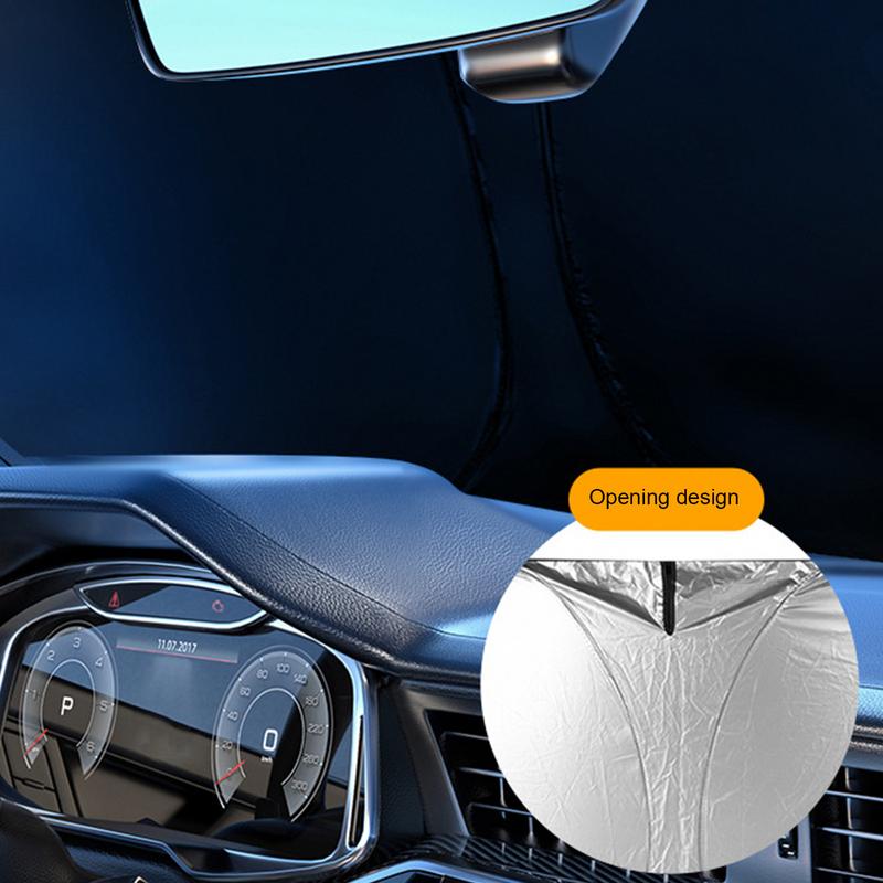 Car Windshield Sun Blocker Car Front Windshield Sunshade Foldable Anti-UV Truck Window Sun Visor Heat Insulation For Most Cars