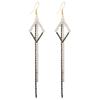Korean Niche Design Temperament Socialite Crystal Earrings Women's High-end Sense Retro Fringed Long Earrings Trendy Earrings