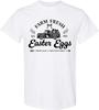 Farm Fresh Easter Eggs T-Shirt Vintage Truck Graphic Tee for Adults Cute Spring Holiday Egg Hunt Party Outfit