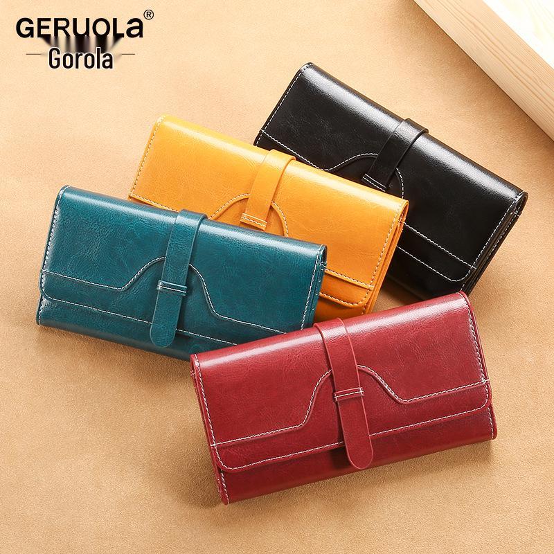 Women's Large Capacity Soft Leather Wallet with Multi-Card Holder