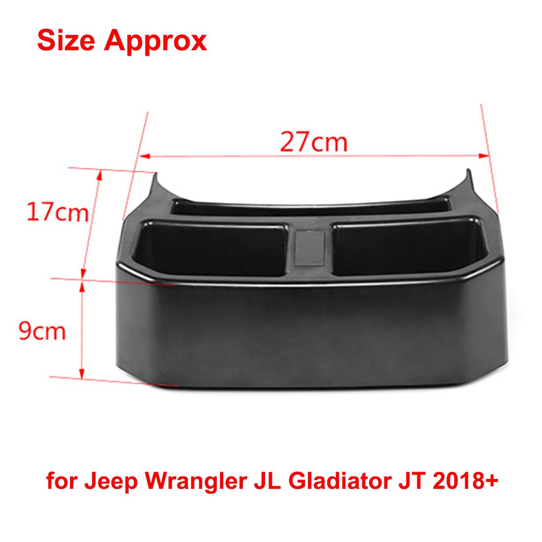 

Car Rear Seat Water Cup Holder Dashboard Phone Holder GPS Bracket for Jeep Wrangler JL Gladiator JT 2018 Up Interior Accessories