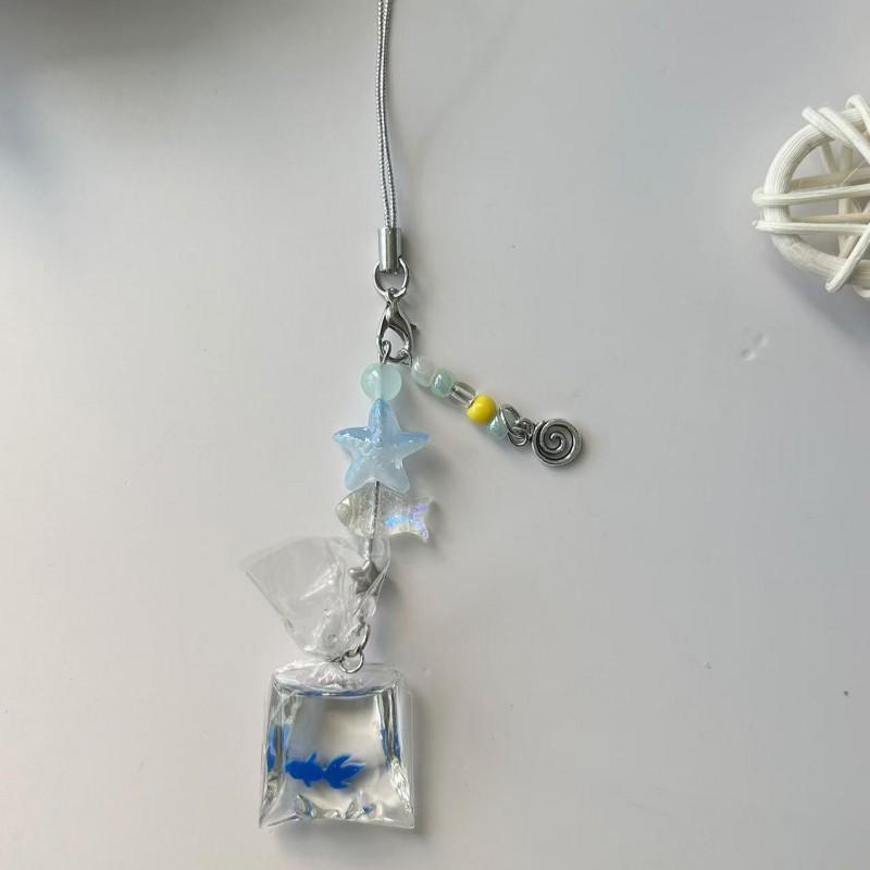 

Healing Cute Candy Fish Student Gift Pendant Mobile Phone Chain Car Backpack Hanging Decoration Gouben Buckle синий