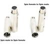 Metall 3Pin XLR Stecker auf 5Pin Buchse Konverter Audio Beleuchtung Stromadapter 3Pin Buchse auf 5Pin Stecker Anschluss Bühne Theaterlicht