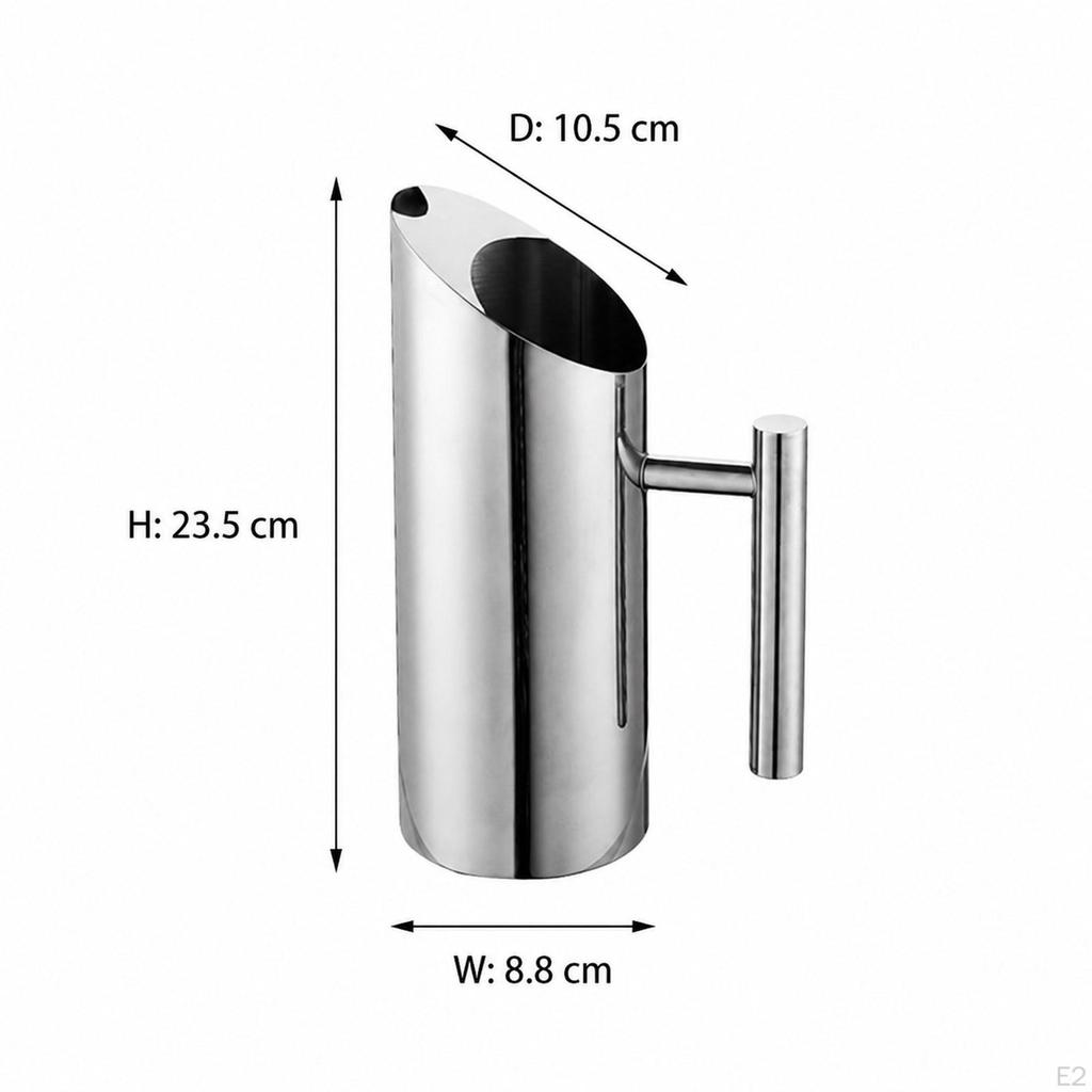 Cold Beverage Pitcher Juice Jug Stainless Steel Iced Tea Stylish Water Kettle for Kitchens