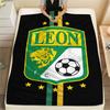 1PC Club León Football Club Patterned Flannel Blanket Suitable For All Seasons for Home Decor Warmth and Comfort Gifts Holiday Present